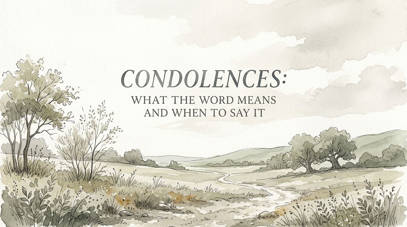 Condolences: What the Word Means and When to Say It