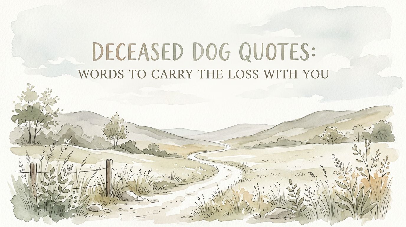 Deceased Dog Quotes: Words to Carry the Loss With You