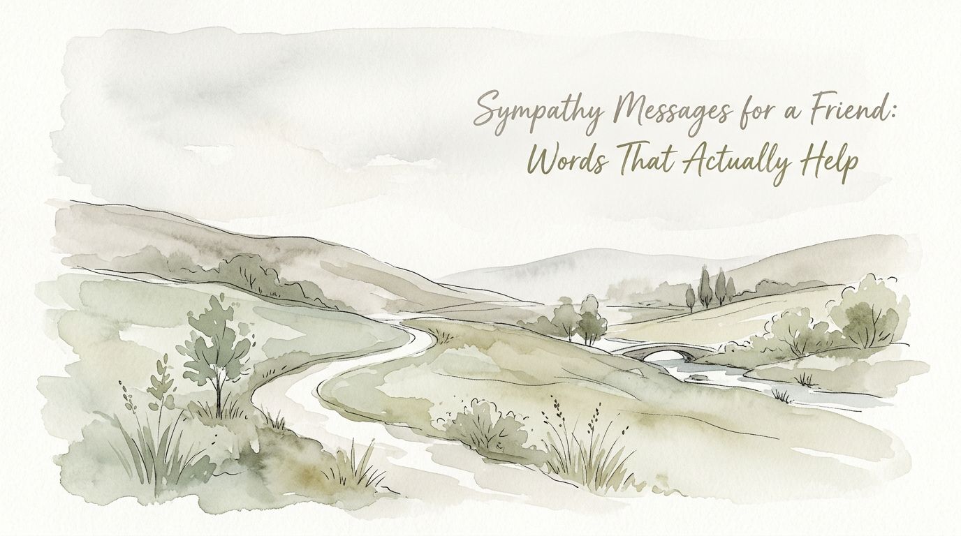 Sympathy Messages for a Friend: Words That Actually Help