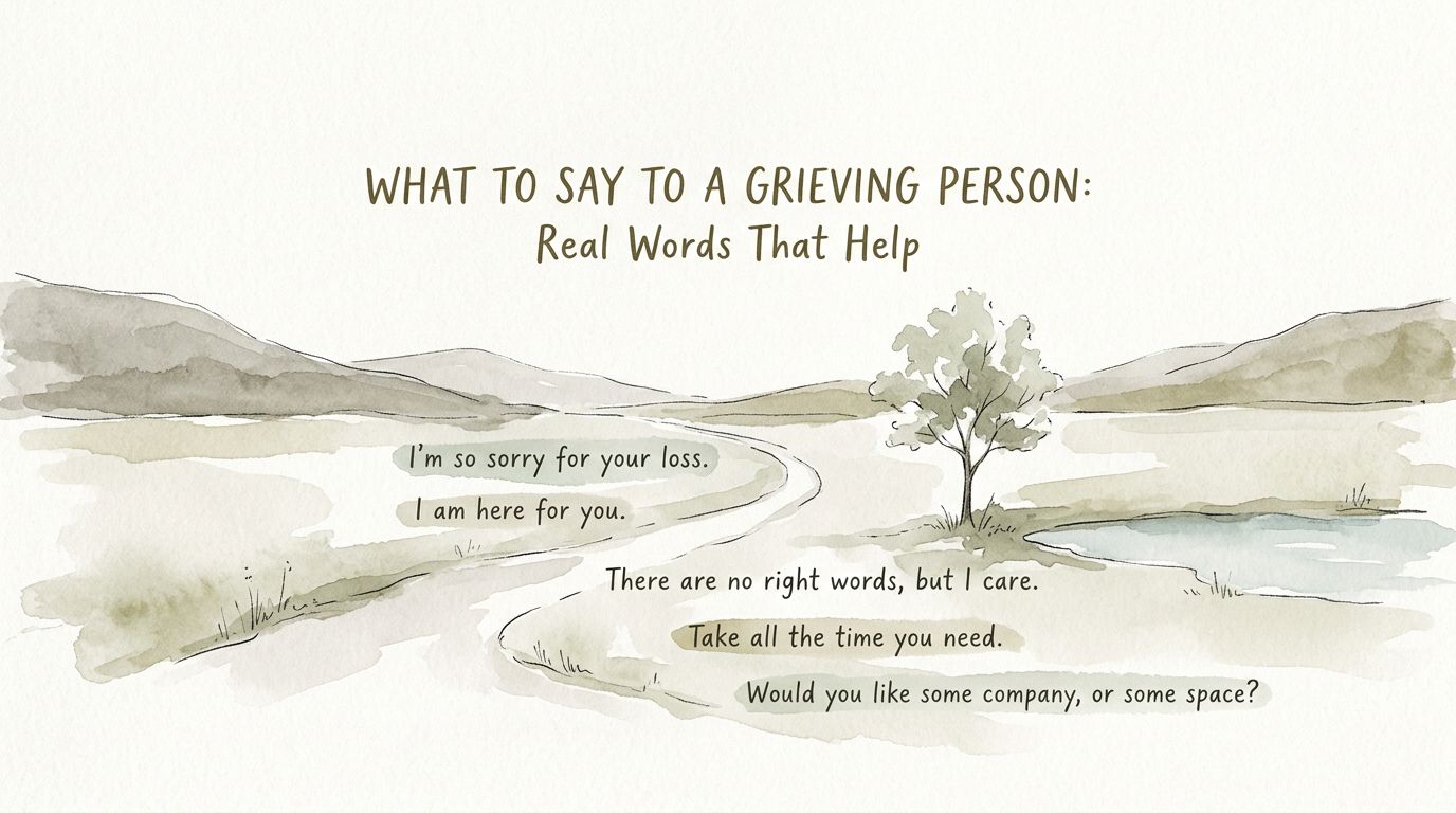 What to Say to a Grieving Person: Real Words That Help